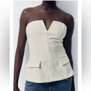 ZARA STRAPLESS TOP
